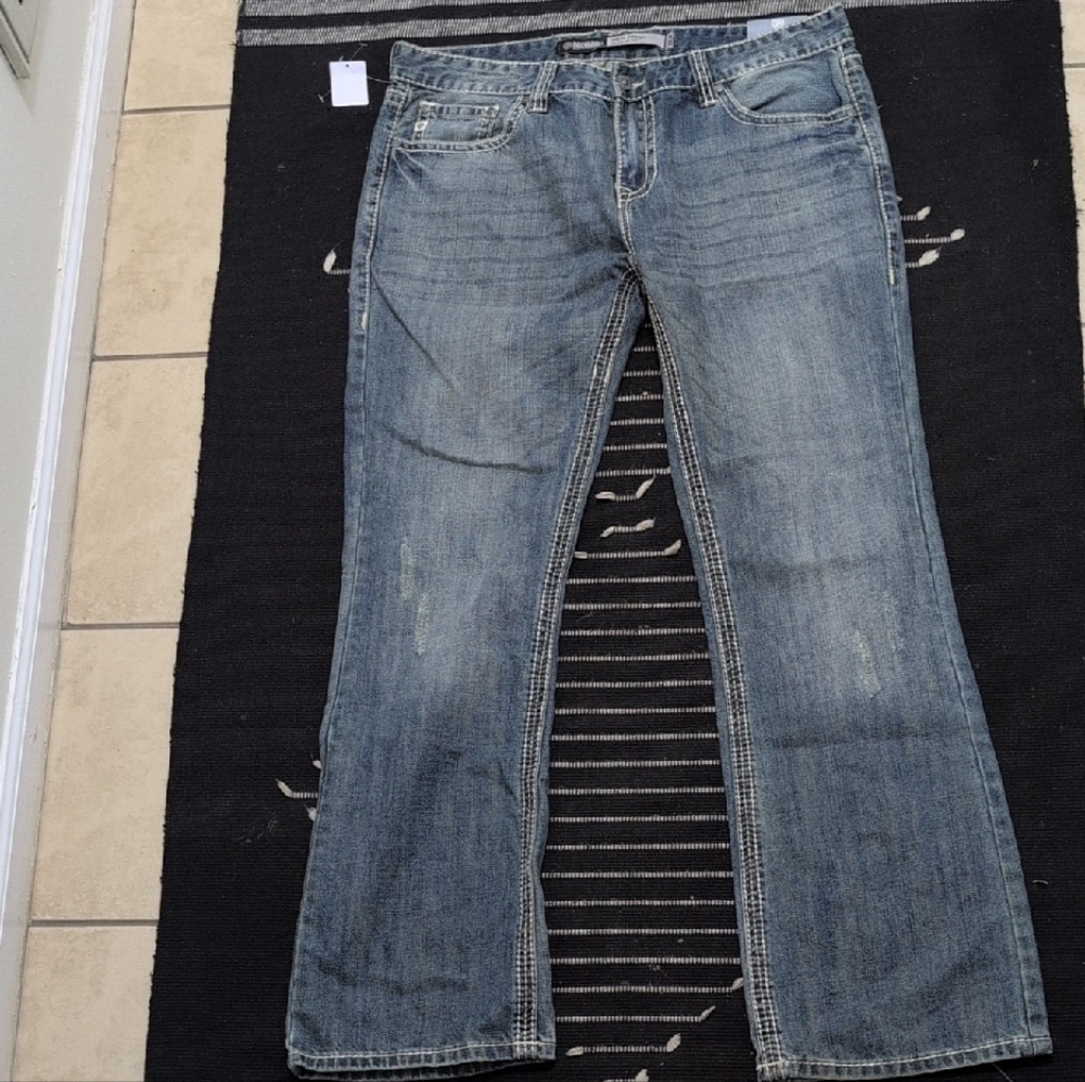 Rock&Roll Denim Classic Blue Bootcut Jeans - Picture 3 of 5